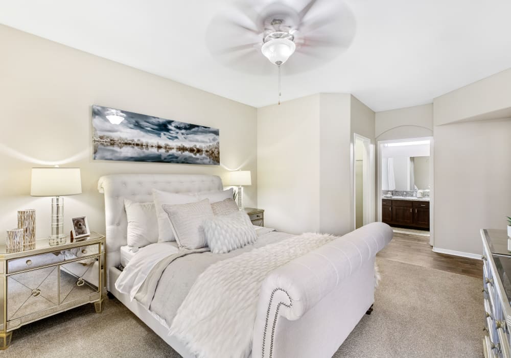 Bedroom with natural light at Montebello at Summit Ridge in Reno, Nevada