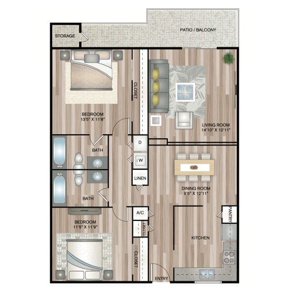 Rimini floor plan at The Morgan in St Petersburg, Florida