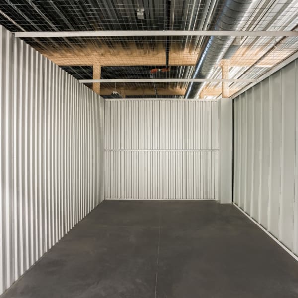 Inside a large self storage unit at StorQuest Self Storage in North Miami, Florida