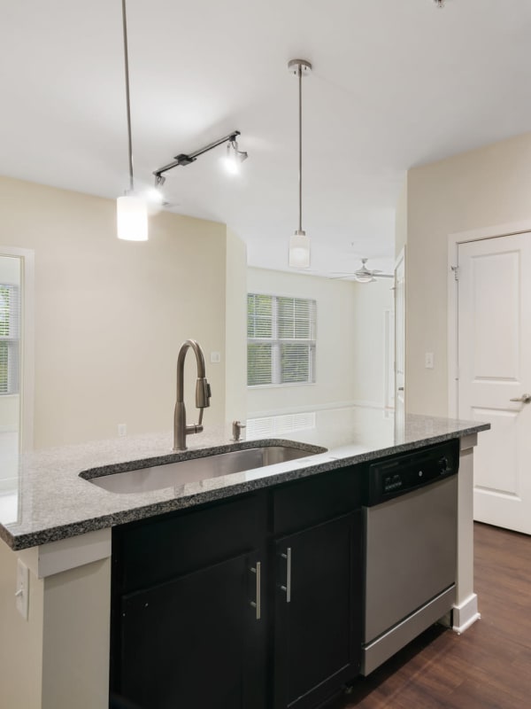 Rendering of kitchen at Realm at Patterson Place in Durham, North Carolina