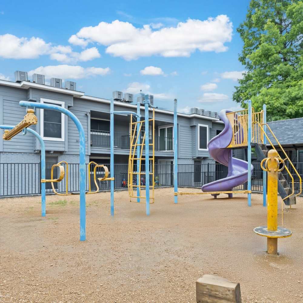 Community playground at Lila Apartments in Dallas,Texas