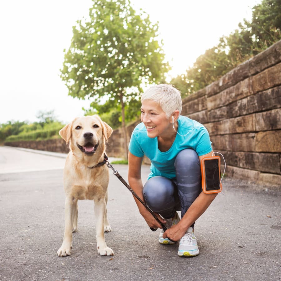 Resident on a jog near The Joyce in Durham, North Carolina