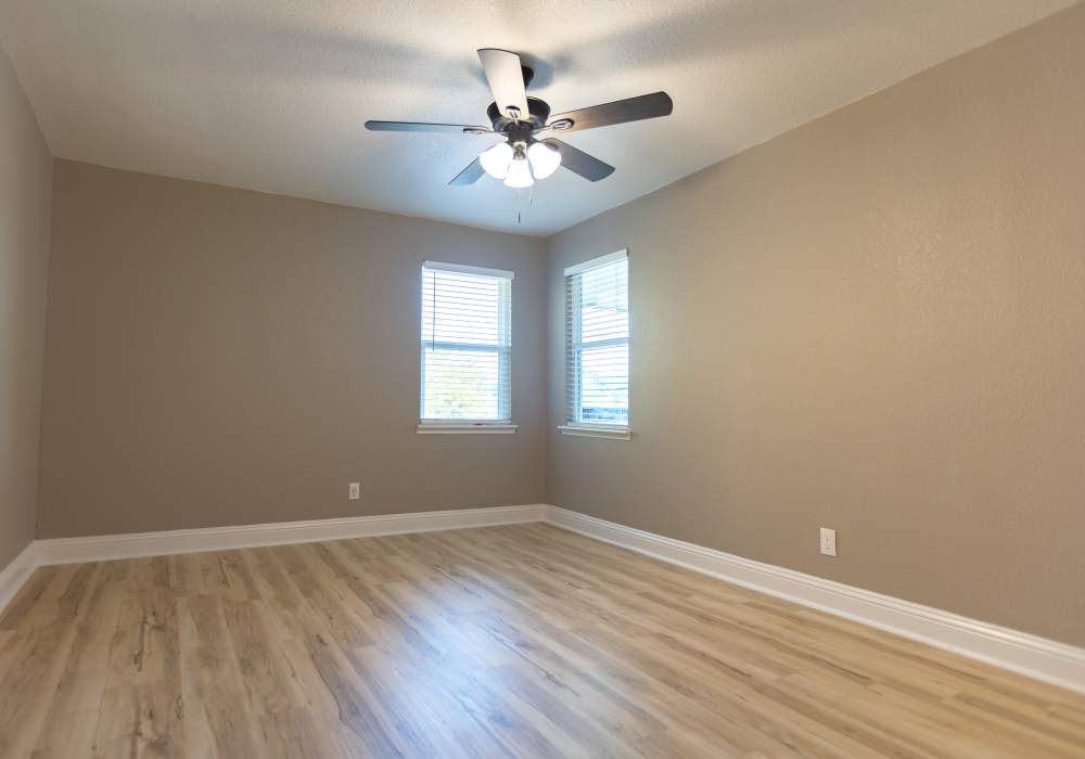 Unfurnished bedroom at Lakeshore Villa Apartments in Rowlett,Texas