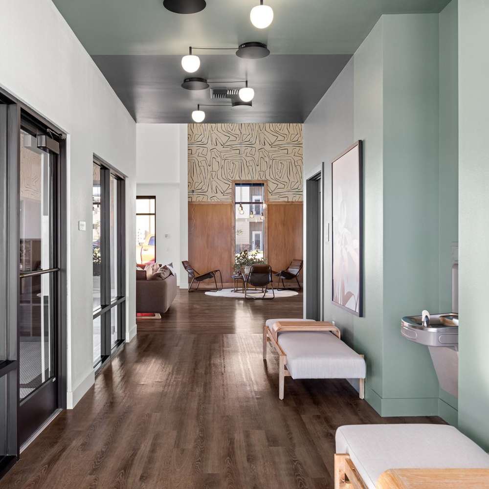 Lobby area with seating at InterUrban 2.0 in Billings, Montana