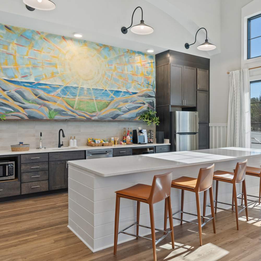 Clubhouse kitchen at Helios in Richmond, Virginia