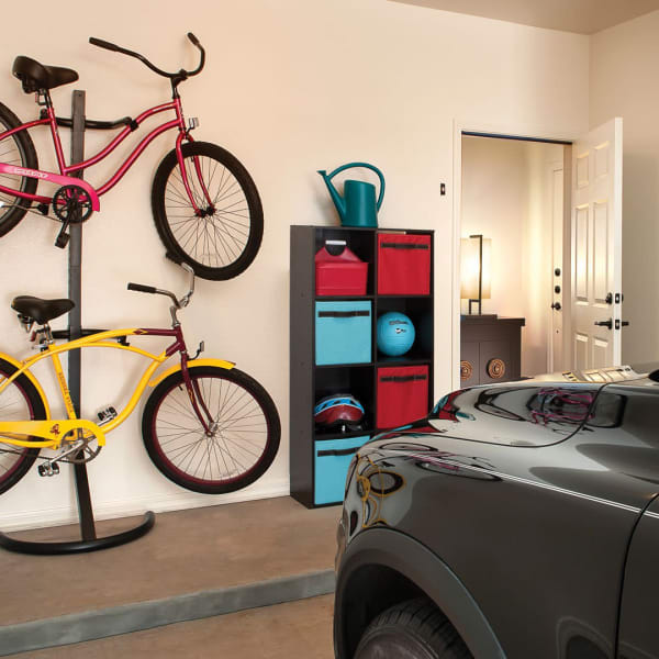 Garage with bike storage in model home at San Valencia in Chandler, Arizona