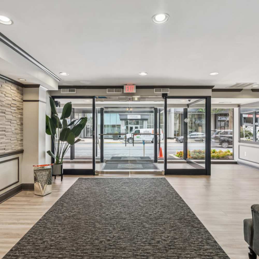 Exit board of the clubhouse at Georgia West in Silver Spring, Maryland