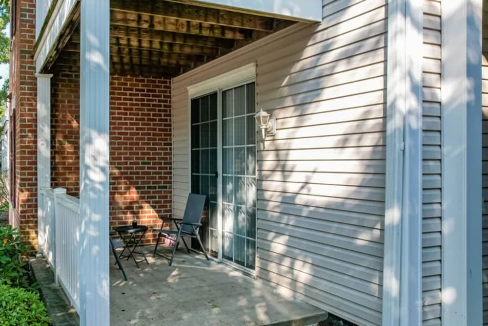 Private balcony at Berkley Manor in Cranberry Twp, Pennsylvania