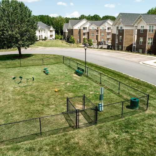 Bark park at Mills Creek in Gastonia, North Carolina