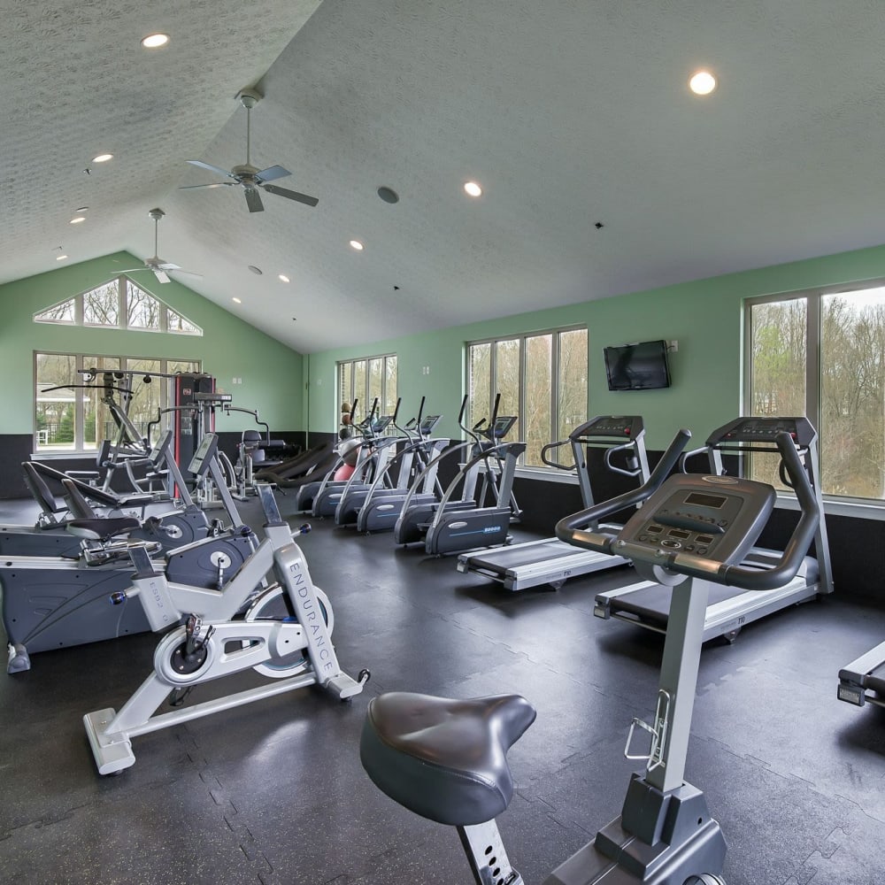 Well equipped fitness center at Chatham Commons, Cranberry Township, Pennsylvania