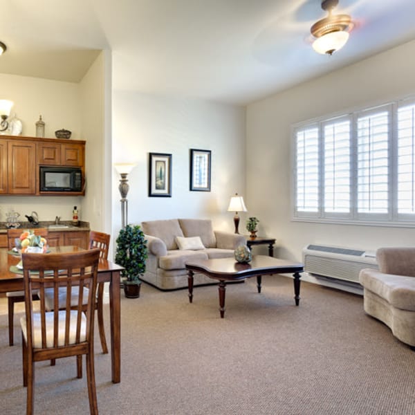 Living room at Pacifica Senior Living San Martin in Las Vegas, Nevada