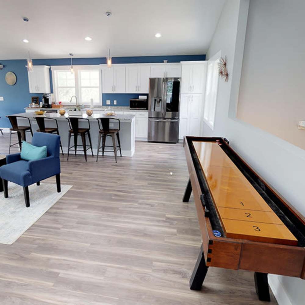 Clubhouse with social spaces at Aspen Lakes in Grand Rapids, Michigan