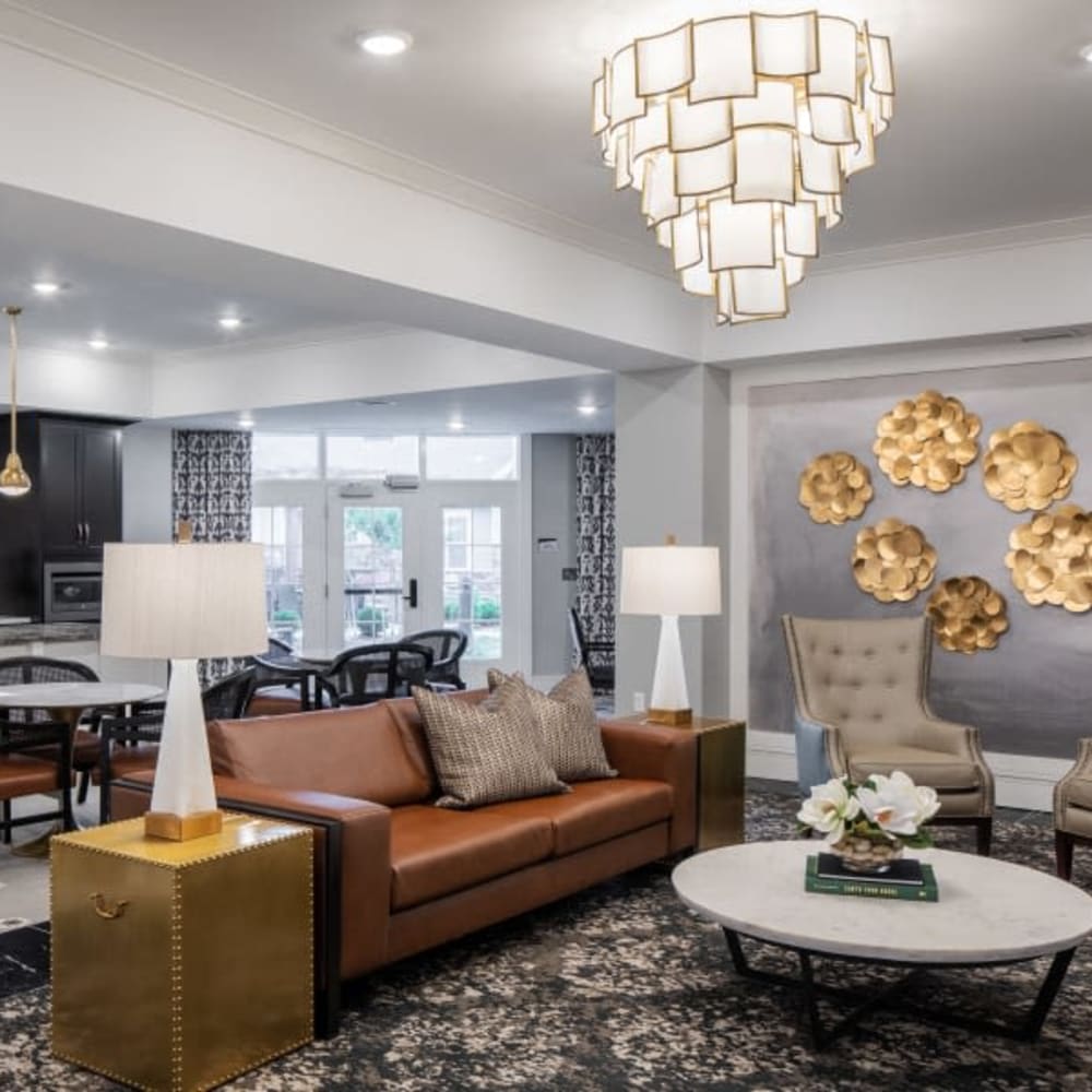 Lounge seating area at Anthology of Northville in Northville, Michigan