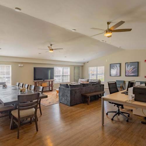 Community room at Kershaw Greene II in Athens, Ohio