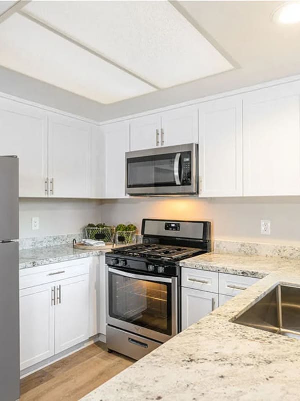Kitchen area at The Galleria in Fountain Valley, California