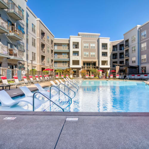 Resort-inspired swimming pool at The Carillon in Nashville, Tennessee