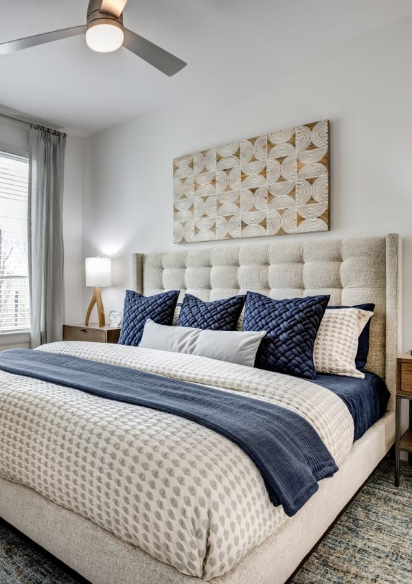 Well-decorated bedroom at 44 South in Austin, Texas