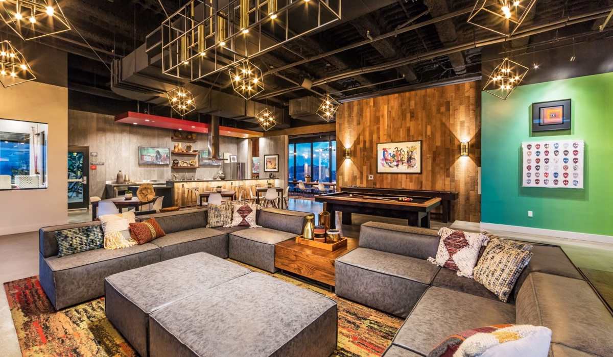 Community clubohouse at The George Apartment Homes in Anaheim, California