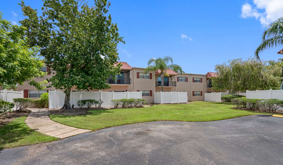 Apartment building courtyard of Marbella Park in Orlando, Florida
