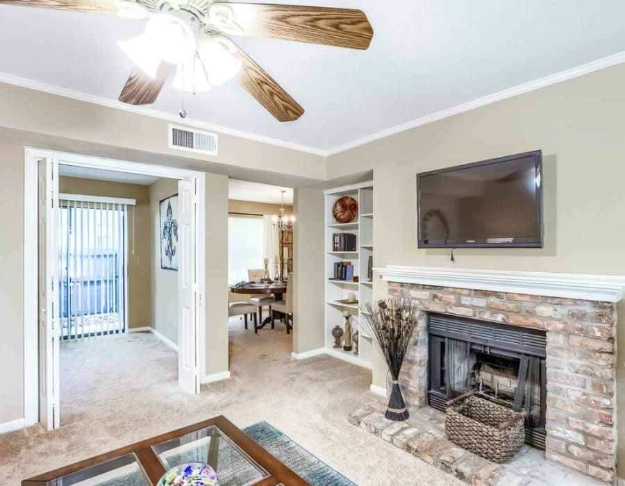 Apartment living room at Van Mark Ridgeland in Ridgeland, Mississippi