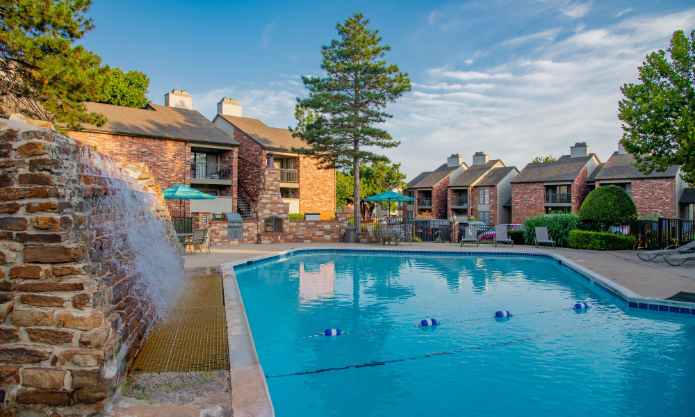 Pool at The Warrington Apartments in Oklahoma City, Oklahoma