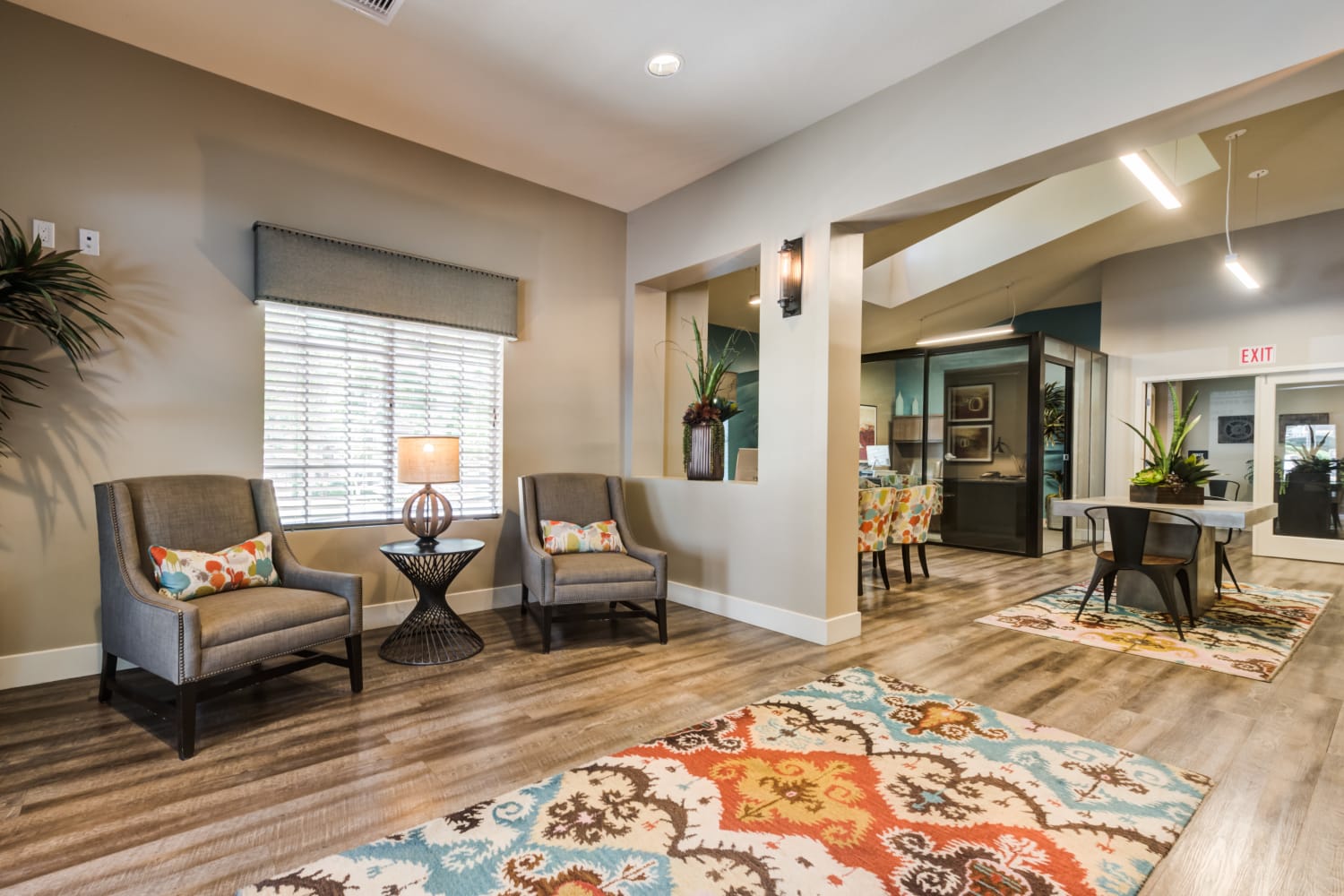 Well decorated living area at The Bluffs in Rancho Cucamonga, California