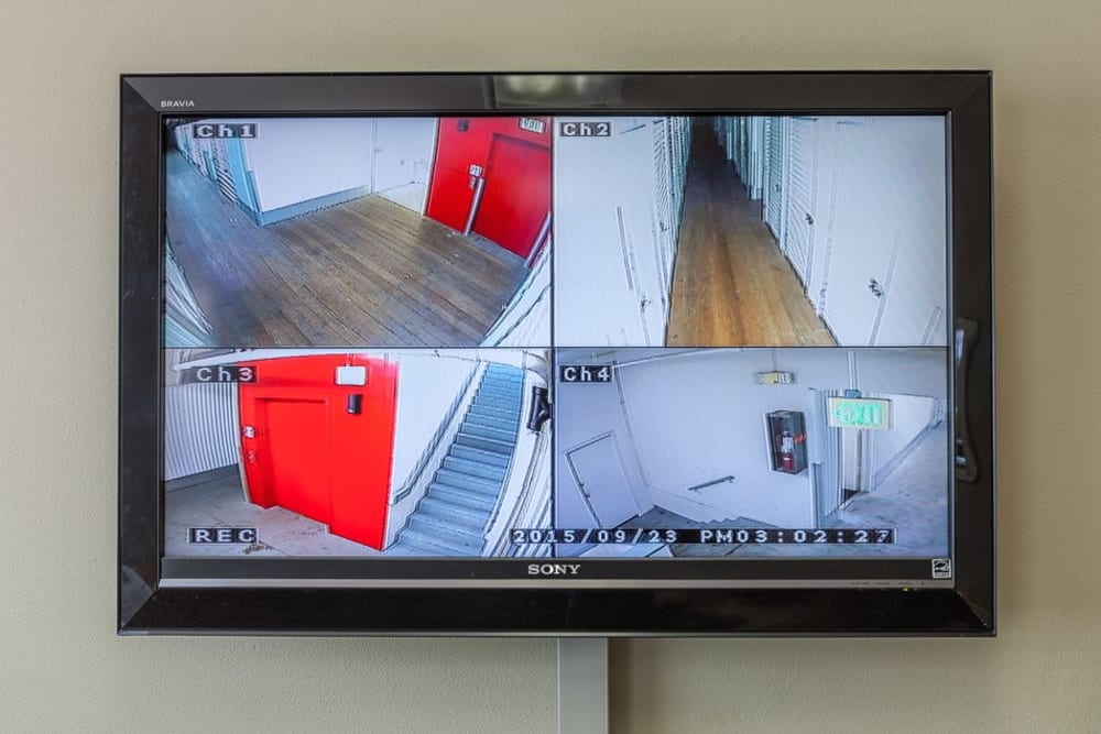 Security camera at Seattle Self Storage in Seattle, Washington.