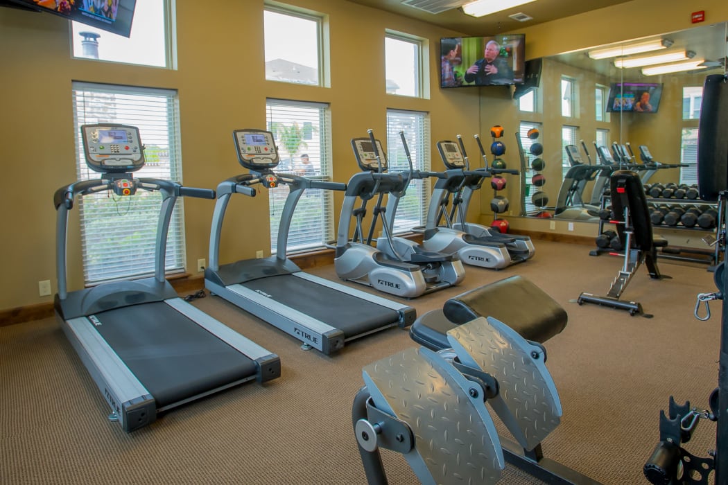 Fitness center for residents at Tuscana Bay Apartments in Corpus Christi, Texas