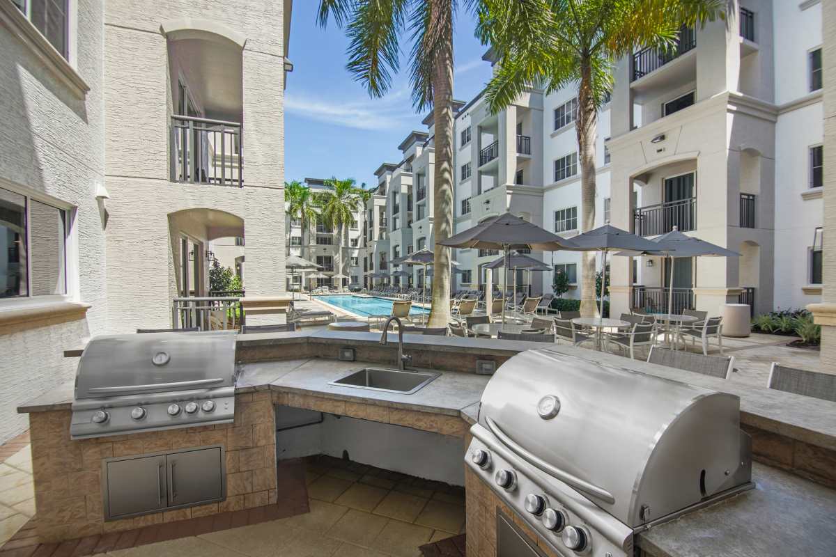 outdoor grilling station