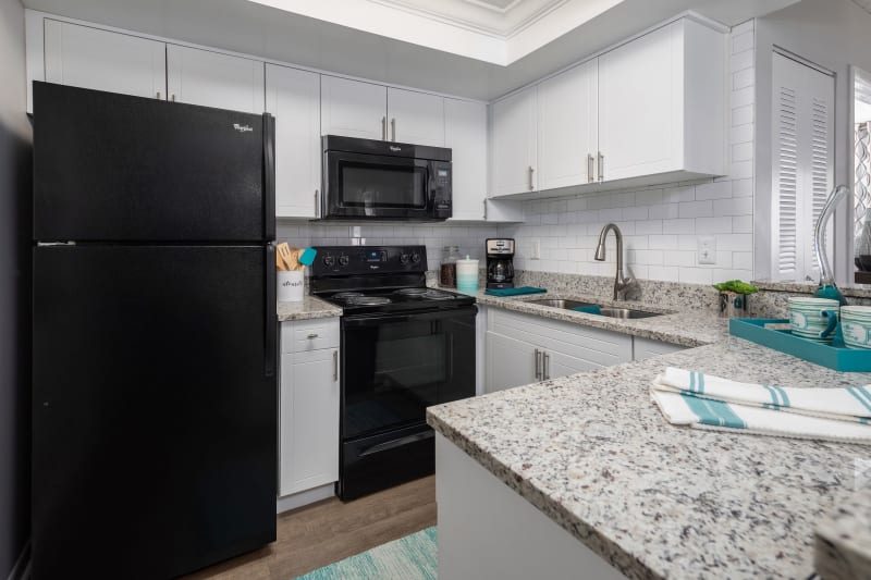 Granite countertop kitchen at The EnV in Hollywood, Florida