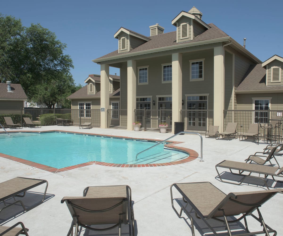 Resort style pool at Newport Wichita in Wichita, Kansas