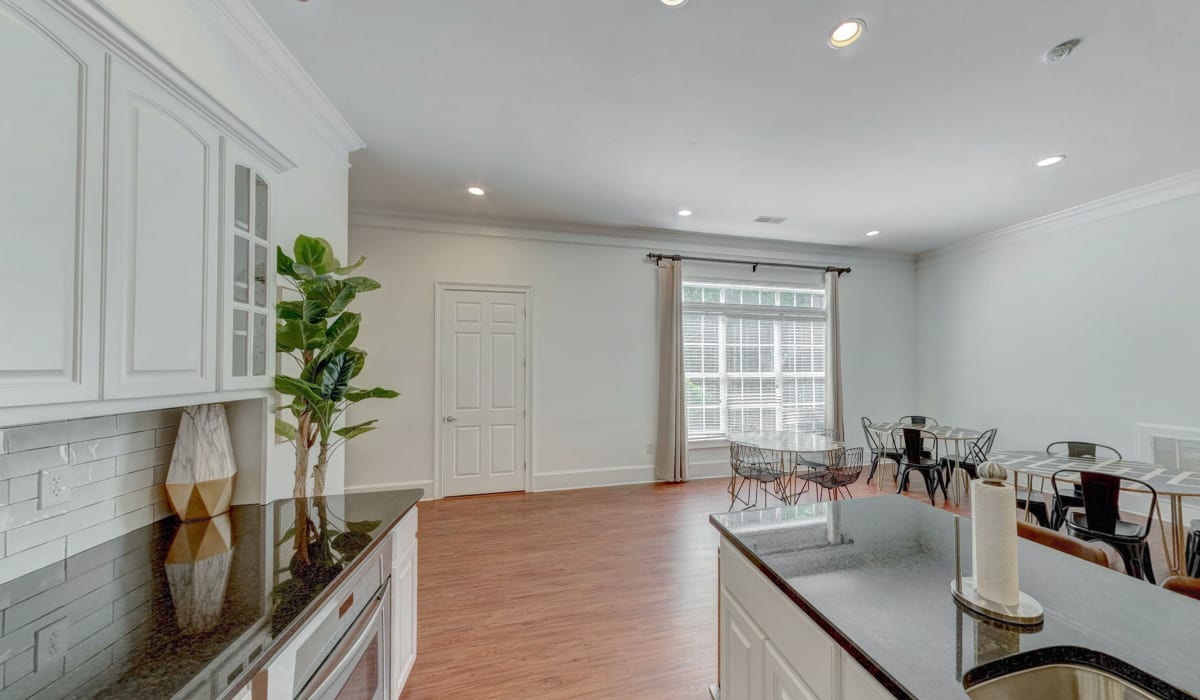 Fully equipped kitchen with granite countertops at Madison Park in Madison, Alabama