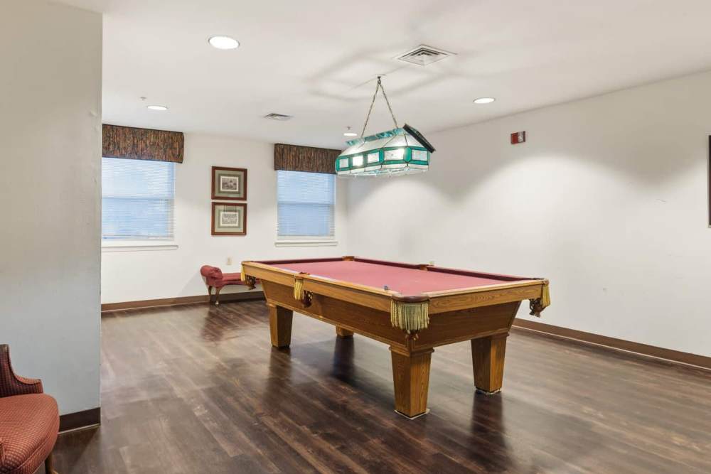 Game room at Randolph Village Senior Apartments in Silver Spring, Maryland