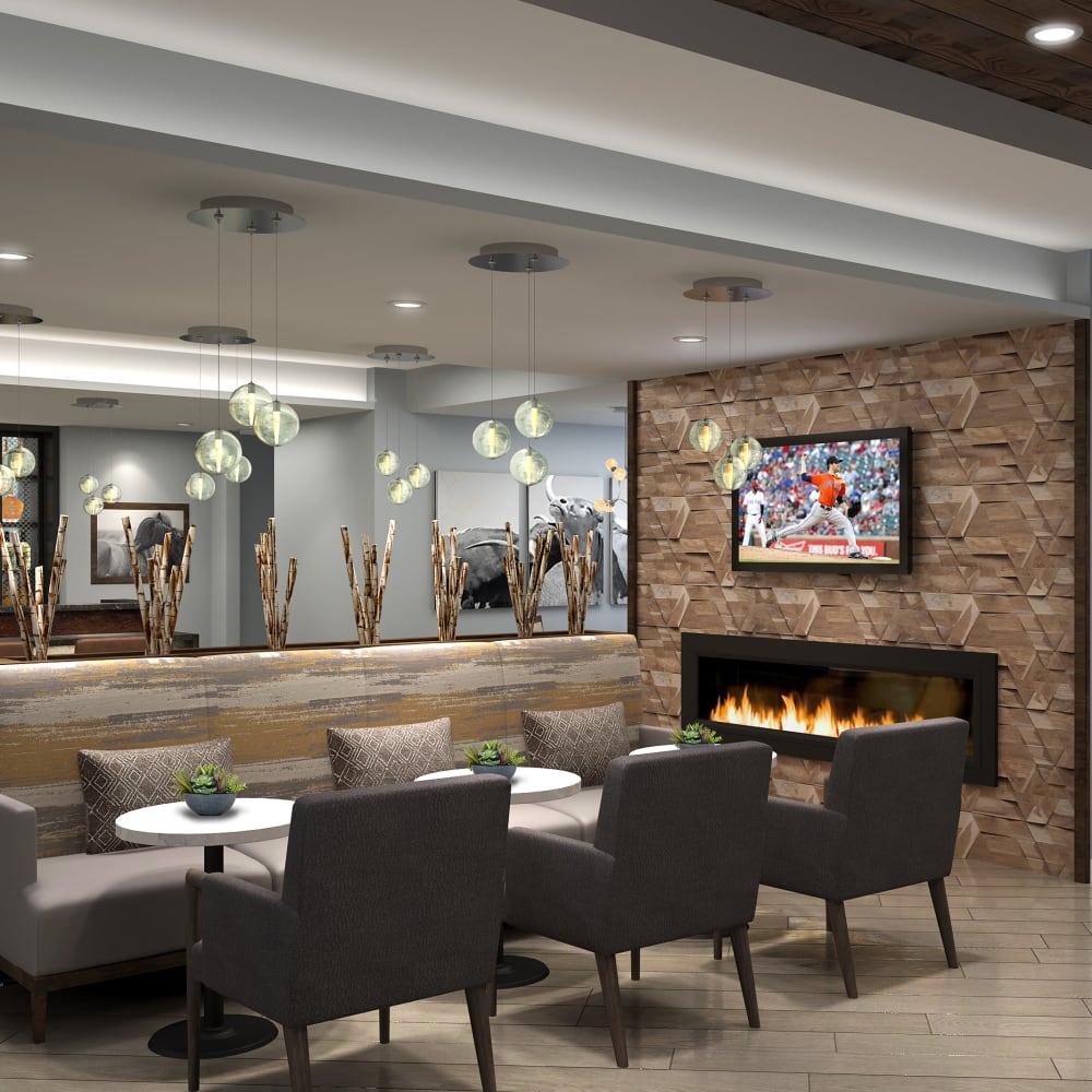 Modern lounge area at Anthology of Tanglewood in Houston, Texas