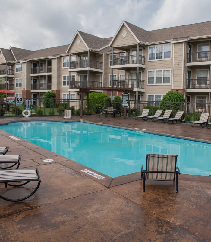 Large swimming pool at Winchester Apartments in Amarillo, Texas