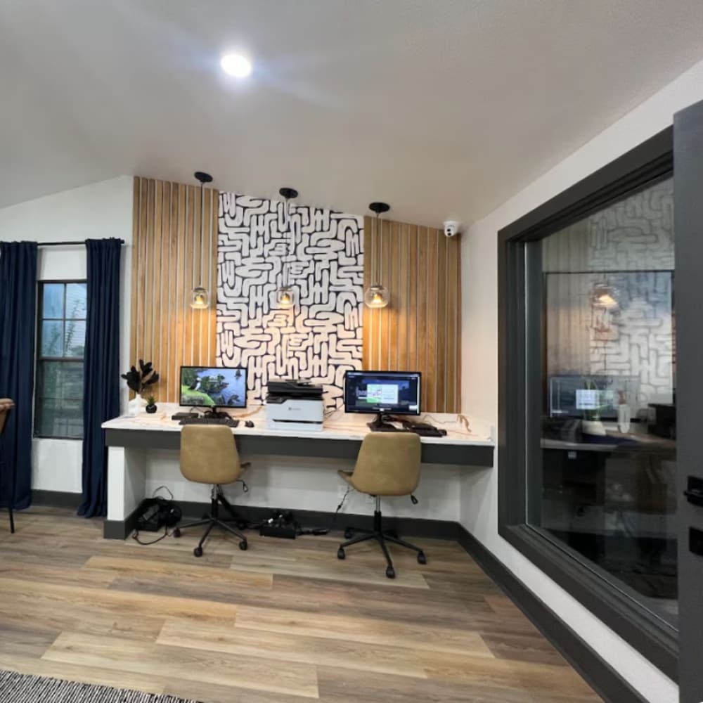 Business center at Eleven600 in Dallas,Texas