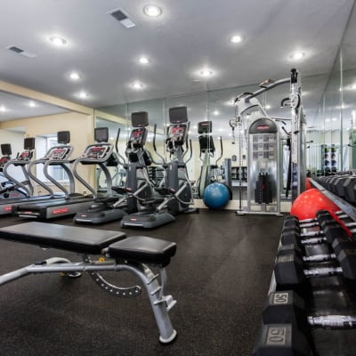 Onsite fitness center at Haven at Golf Creek in Portland, Oregon