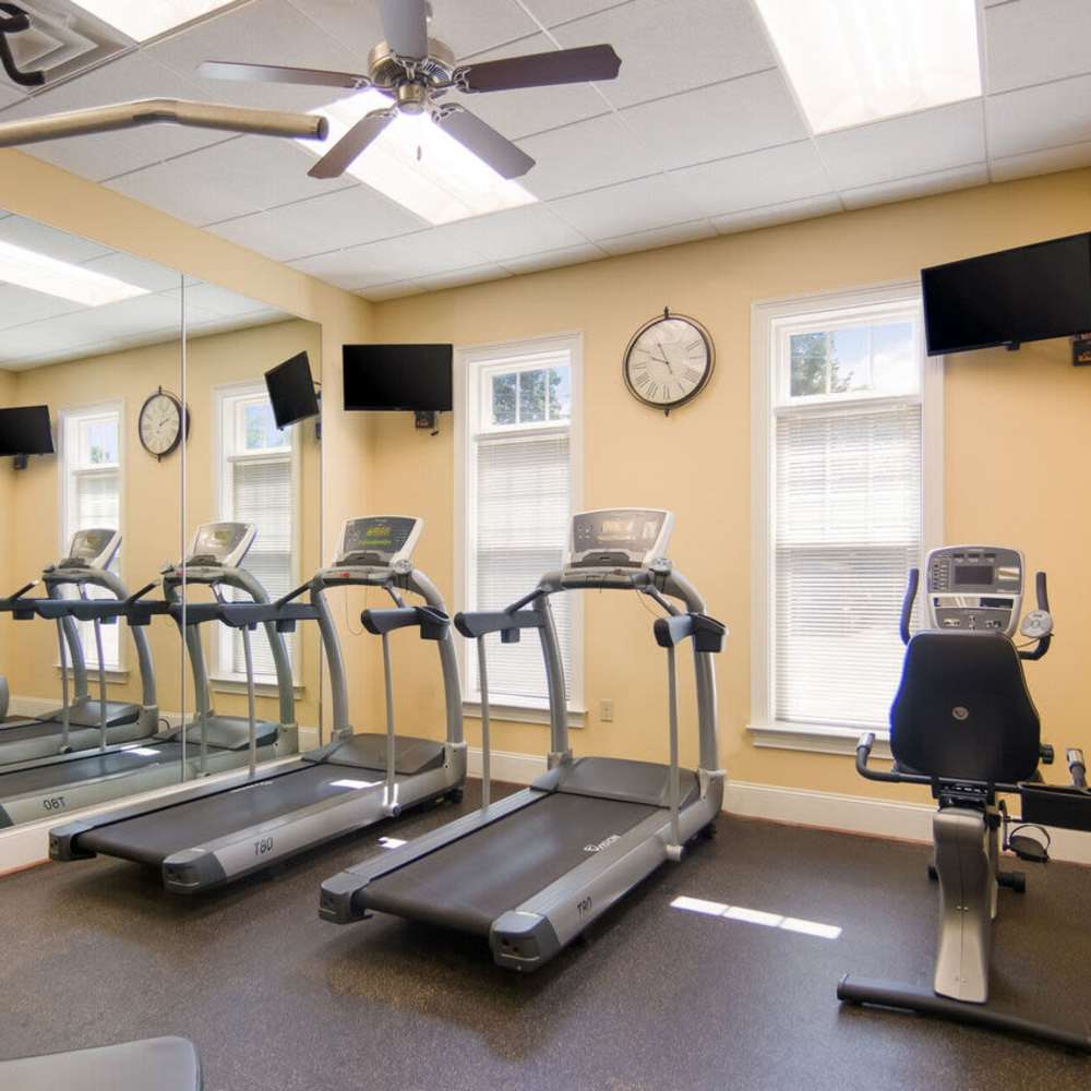 Fitness center at Waverly Place in Louisa, Virginia