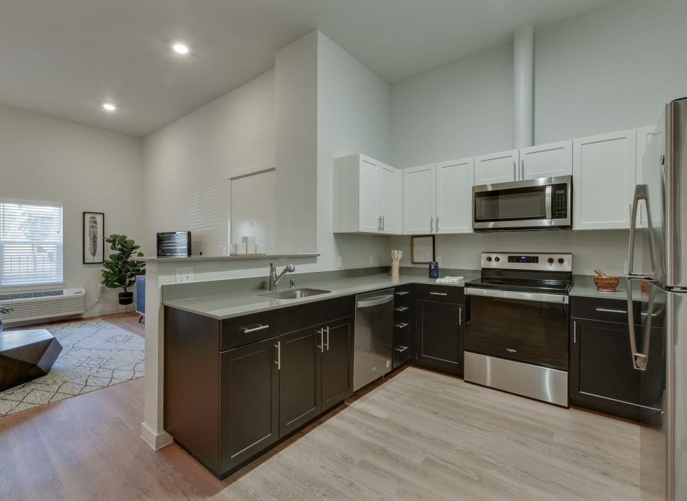 Sleek modern kitchen at Kestrel Park in Vancouver, Washington