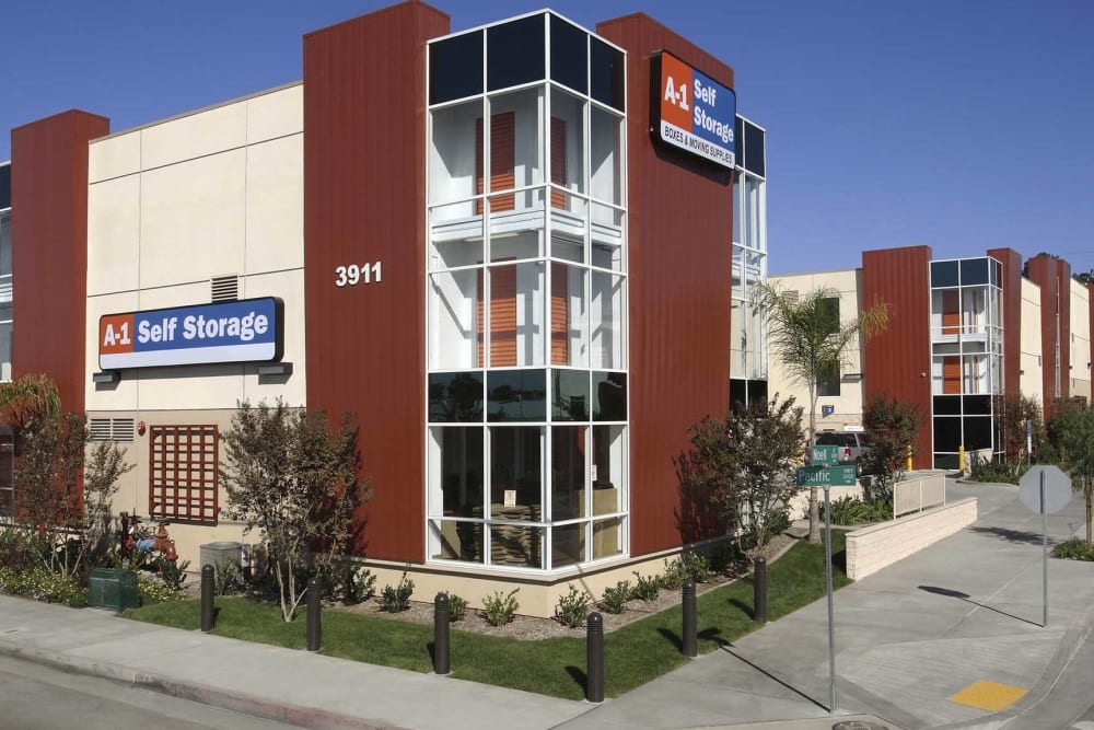 The front entrance to A-1 Self Storage in San Diego, California