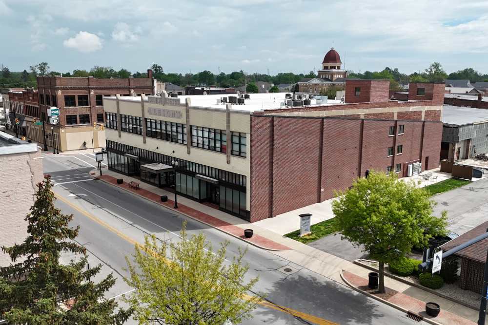 Aerial view of an apartment at Lofts At Leesons in Elwood,Indiana