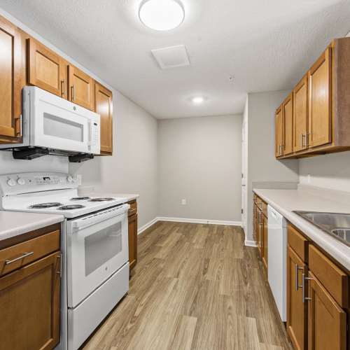Spacious kitchens for cooking at Granville Woods Lofts in Columbus, Ohio