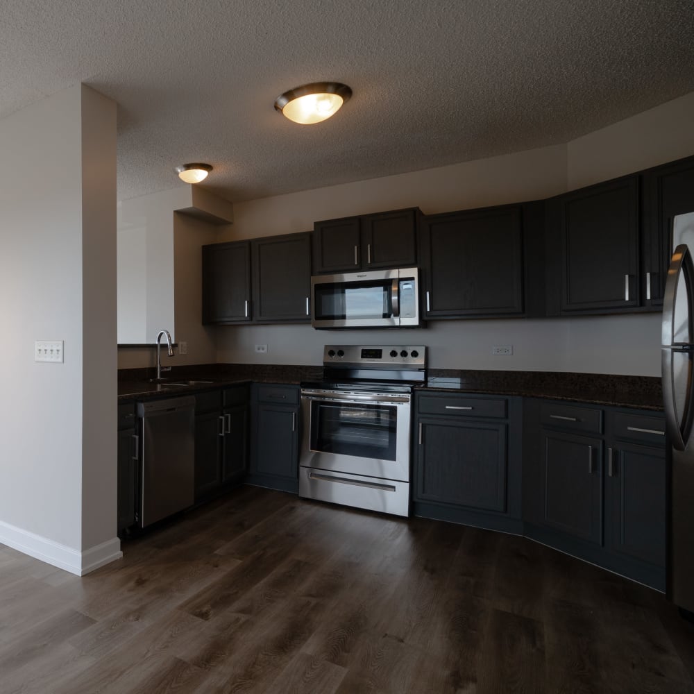 Spacious kitchen at 415 Premier Apartments in Evanston, Illinois