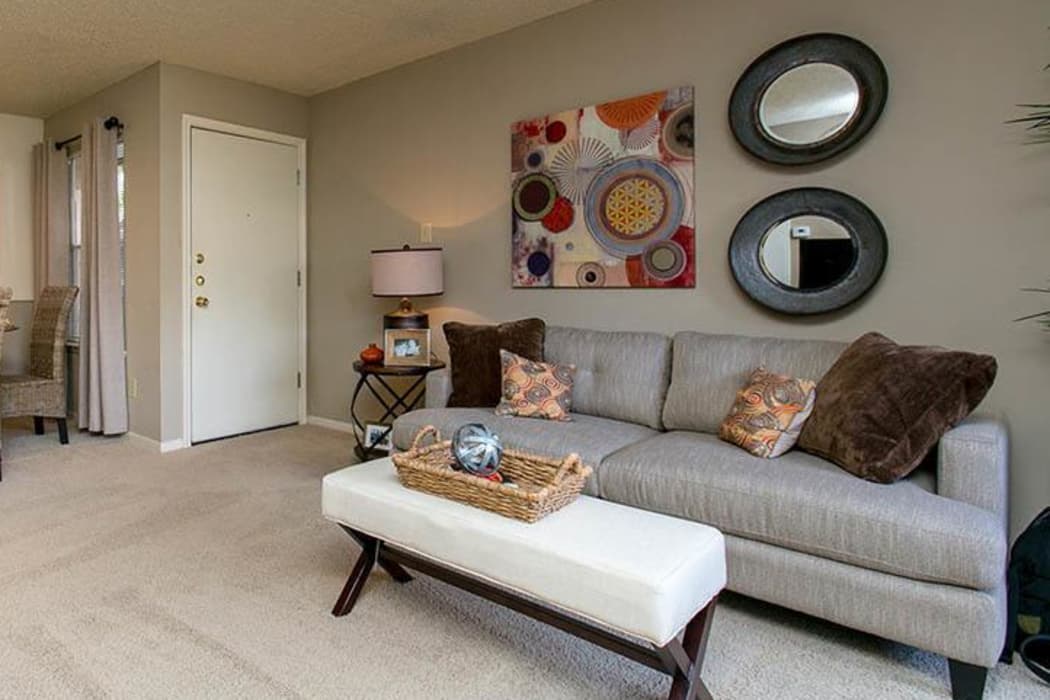Wonderful living room at Walnut Ridge Apartments in Corpus Christi, Texas