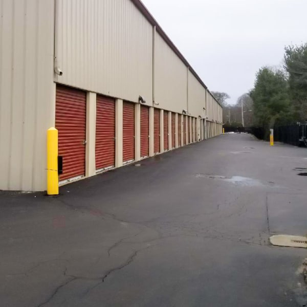 Drive-up storage units at StorQuest Self Storage in Farmingdale, New York