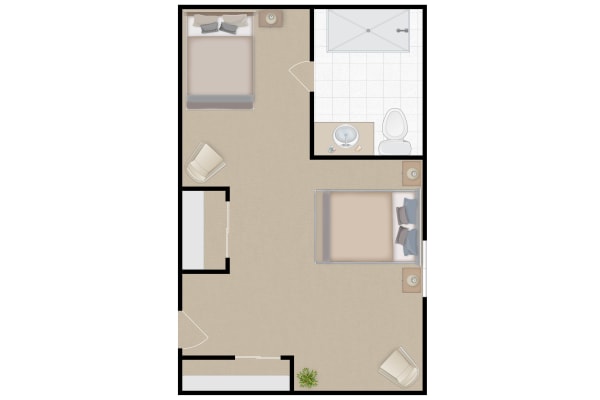 companion room at Floral Creek Alzheimer's Special Care Center in Yardley, Pennsylvania