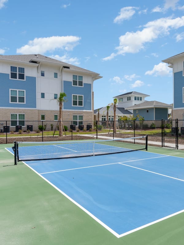 Rendering tennis court at The Banks at Bridgewater in Little River, South Carolina