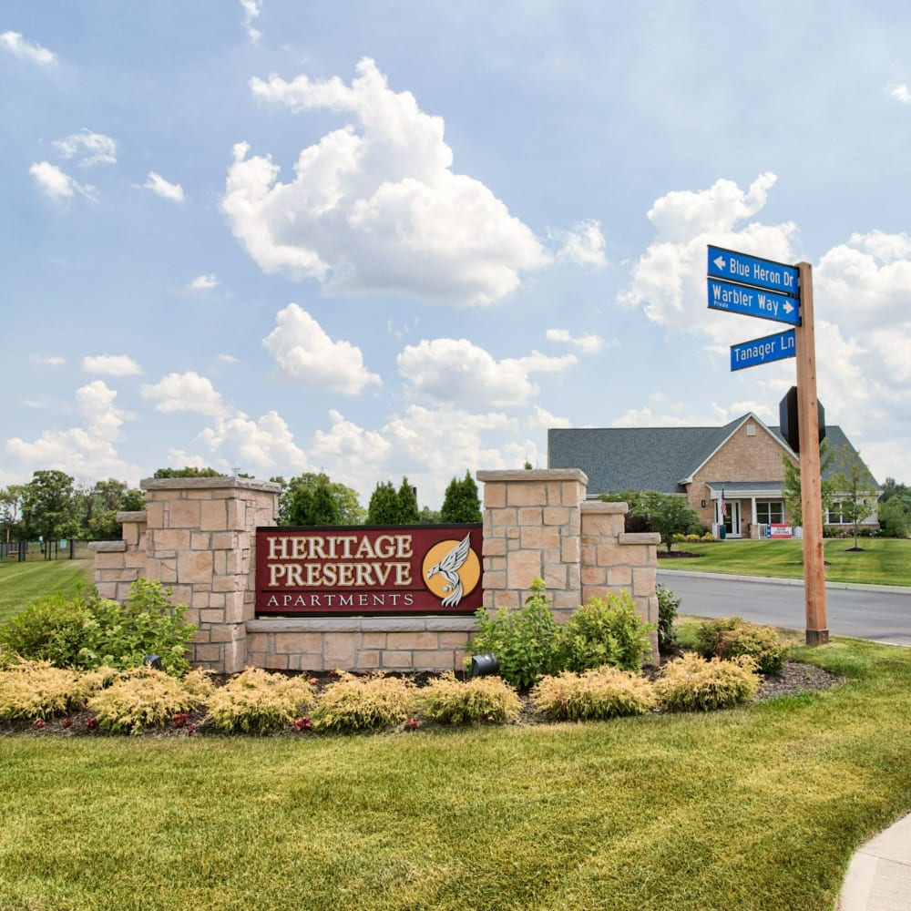 Property sign at Heritage Preserve, Hilliard, Ohio