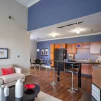 Open Kitchen with cabinet at CityView in North Kansas City, Missouri