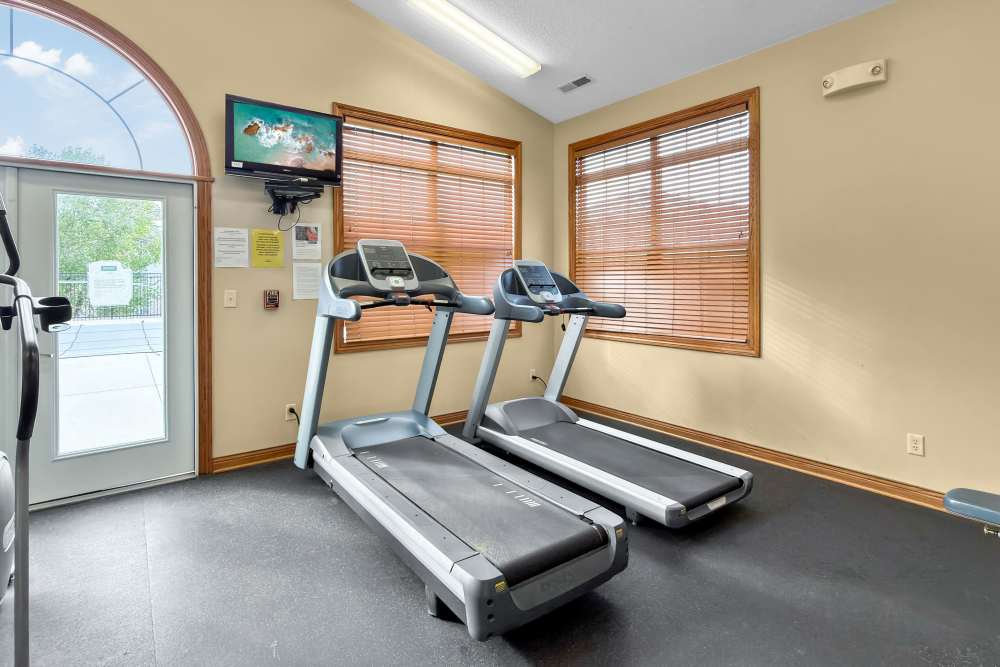 Old Fitness Center with treadmills at Pointe 28 in Ankeny, Iowa